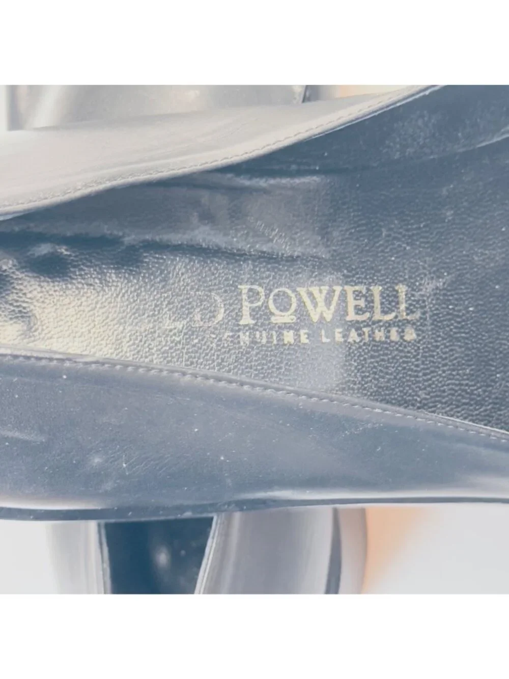 HAROLD POWELL Women’s Shoes Black Leather Loafer Size 8.5B left foot 9B Right